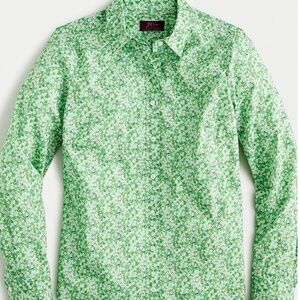 NWOT J.Crew Cotton Poplin Perfect Shirt in Liberty Misti Valeria Floral – Size 2